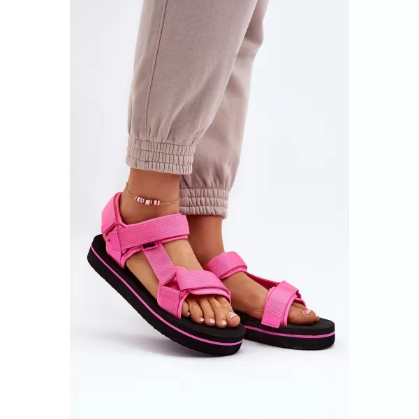  Ženske sandale LEE COOPER LCW-23-34-2613 ČRNA/FUKSIJA 