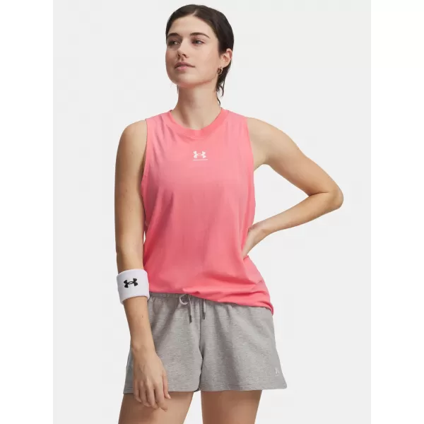  Ženski brezrokavnik UNDER ARMOUR UA RIVAL MUSCLE TANK 1383659-600 ROZA 