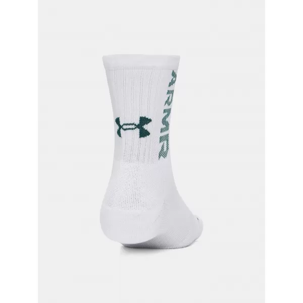  Nogavice UNDER ARMOUR UA 3-MAKER 3PK MID-CREW 1373084-106 BELA 