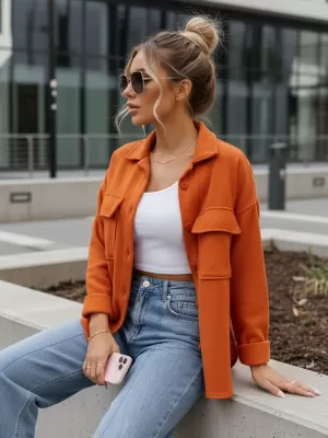 Ženska jakna DSTREET TY3510 ORANŽNA