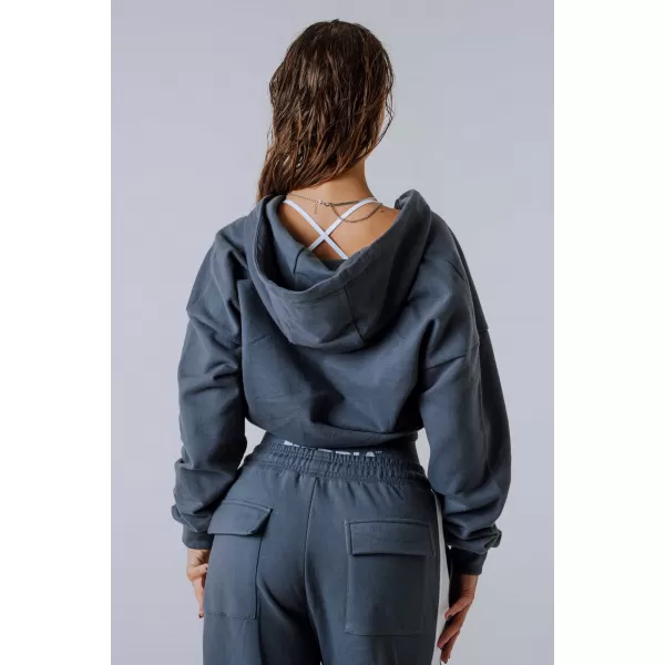  Pulover s kapuco na zadrgo POWER 895 SIVA Nebbia 