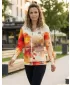 Ženski premium pulover z zadrgo ALTISPORT VOJ/ALW127MI02 ORANŽNA