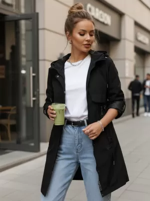 Ženski plašč DSTREET TY5554 ČRNA