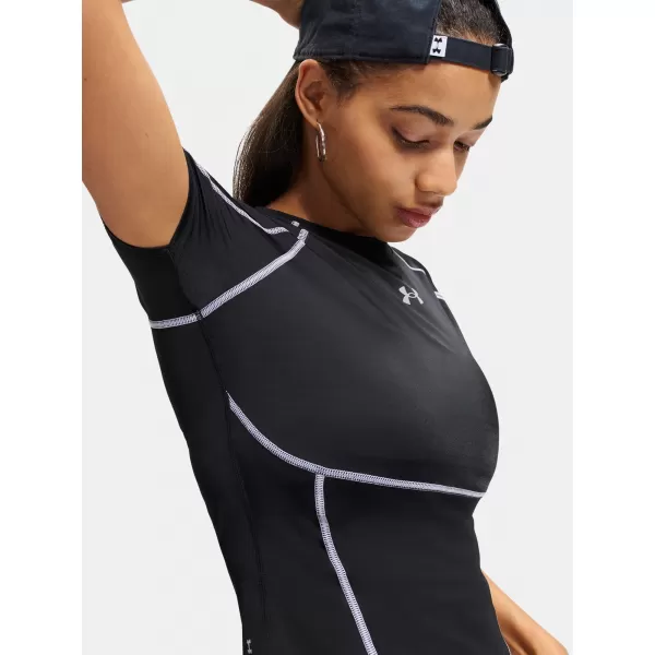  Ženska majica s kratkimi rokavi UNDER ARMOUR HEATGEAR ELITE SS 6015368-008 ČRNA 