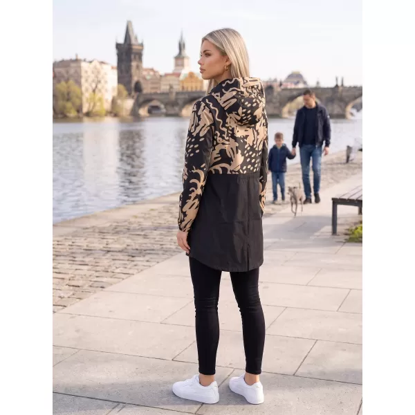  Ženska jakna KIXMI ZIANA ČRNA/BEŽ 