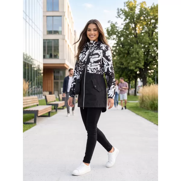  Ženska jakna KIXMI ZIANA ČRNO/BELO 