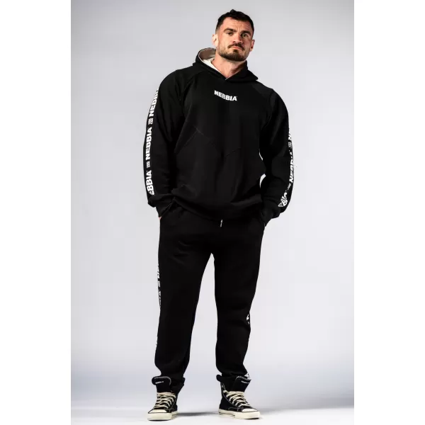  Pulover s kapuco HERO 300 BLACK Nebbia 