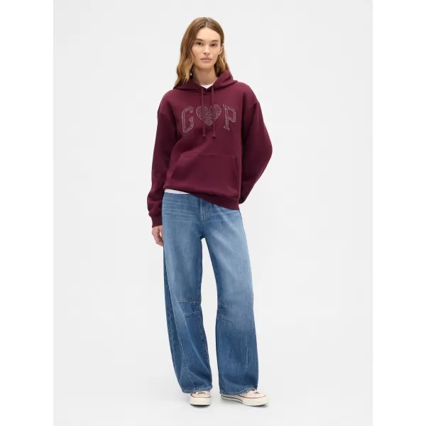  Ženski pulover GAP LOGO HOODIE PULLOVER 463506-97 TOSKANSKO RDEČE 