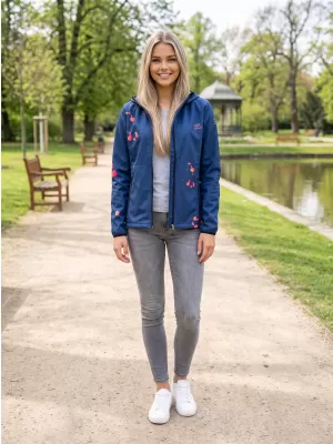 Ženska vrhunska softshell jakna ALTISPORT VOJ/ALW077JACK01 MORNARSKO MODRA/ORANŽNA
