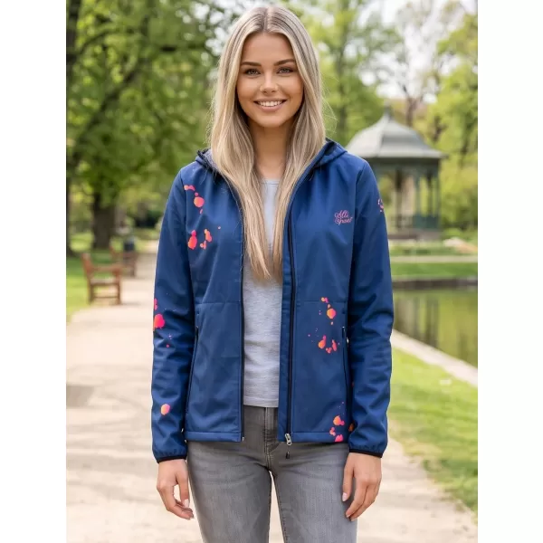  Ženska vrhunska softshell jakna ALTISPORT VOJ/ALW077JACK01 MORNARSKO MODRA/ORANŽNA 