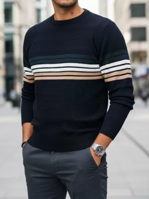 Moški pulover DSTREET WX2323 TEMNO MODRA