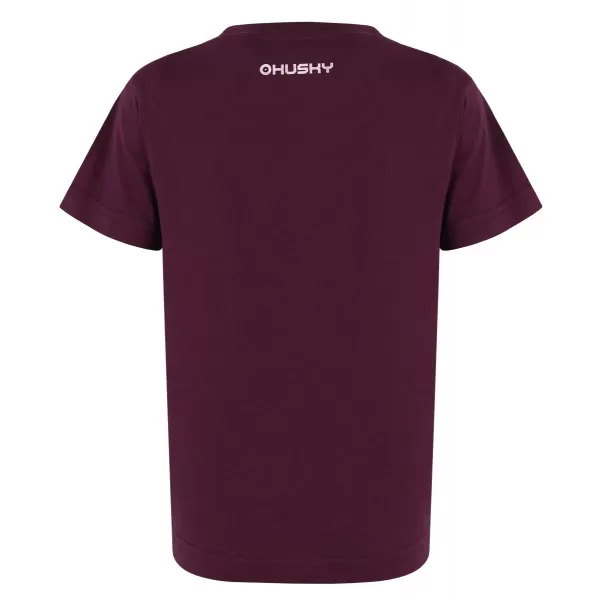  Otroška majica s kratkimi rokavi HUSKY TEE MUSHROOM K VIJOLIČNA 