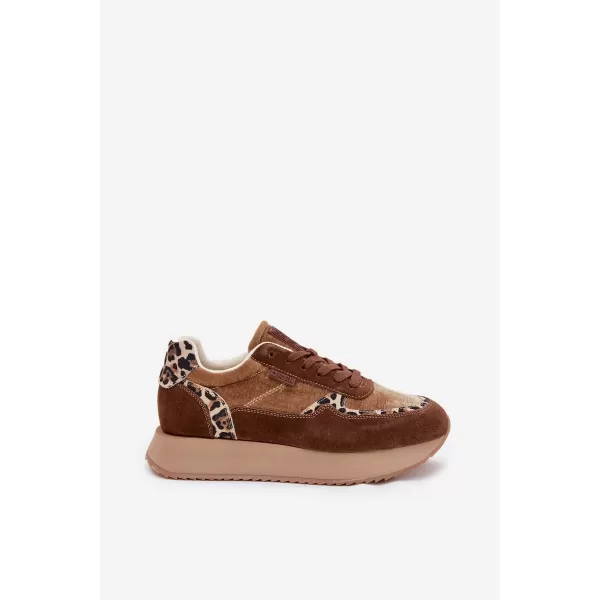  Ženske superge BIG STAR OO274A313 BROWN/BEIGE Big Star Shoes 