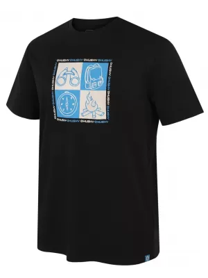 Moška majica s kratkimi rokavi HUSKY TEE SQUARE M ČRNA