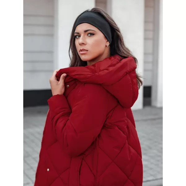  Ženski plašč DSTREET TY5479 BORDO 
