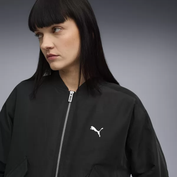 Ženska jakna PUMA T7 SATIN BOMBER JACKET 632168-01 ČRNA PUMA 