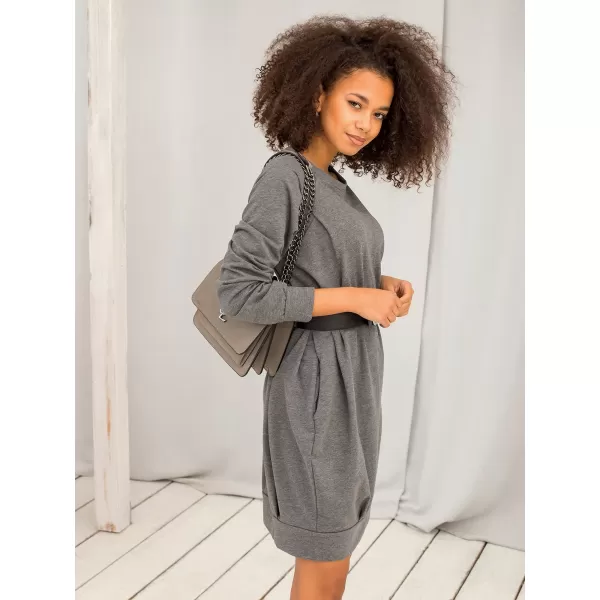 Obleka BASIC FEEL GOOD RV-TU-5184.93P TEMNO SIVA 
