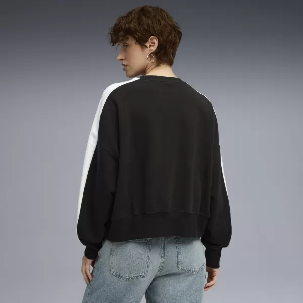  Ženski pulover PUMA T7 OVER-OVERSIZED CREW 633439-01 ČRNA PUMA 