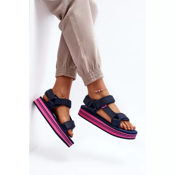  Ženske sandale LEE COOPER LCW-24-05-2753L MORNARICA/FUKSIJA 