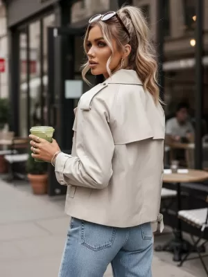 Ženski plašč DSTREET NY0772 BELA