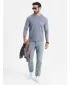 Moška majica s kratkimi rokavi OMBRE OM-LSCL-0109 MODRI DENIM
