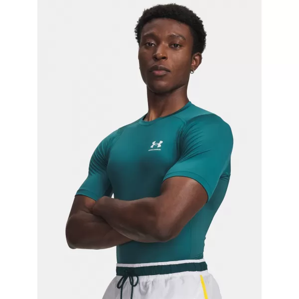  Moška majica s kratkimi rokavi UNDER ARMOUR UA HG ARMOUR COMP SS ZELENA 