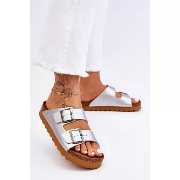  Ženski natikači BIG STAR LL274476 SILVER Big Star Shoes 