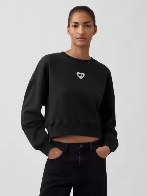 Ženski pulover GAP CREW CROP SWEATSHIRT 852831-01 NOČ BREZ MESECA