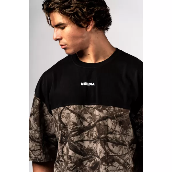  Oversized majica s kratkimi rokavi POWER 898 SVETLO RJAVA CAMO Nebbia 
