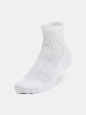Nogavice UNDER ARMOUR UNISEX UA TC QTR (3 PÁRY) 1386372-100 BELA