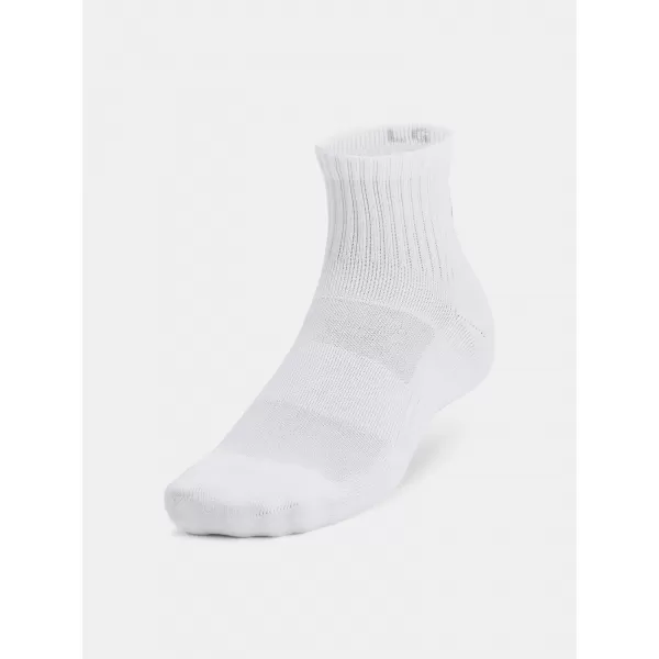  Nogavice UNDER ARMOUR UNISEX UA TC QTR (3 PÁRY) 1386372-100 BELA 