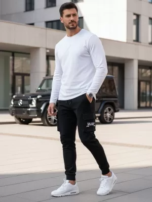 Moške hlače DSTREET UX4161 ČRNA