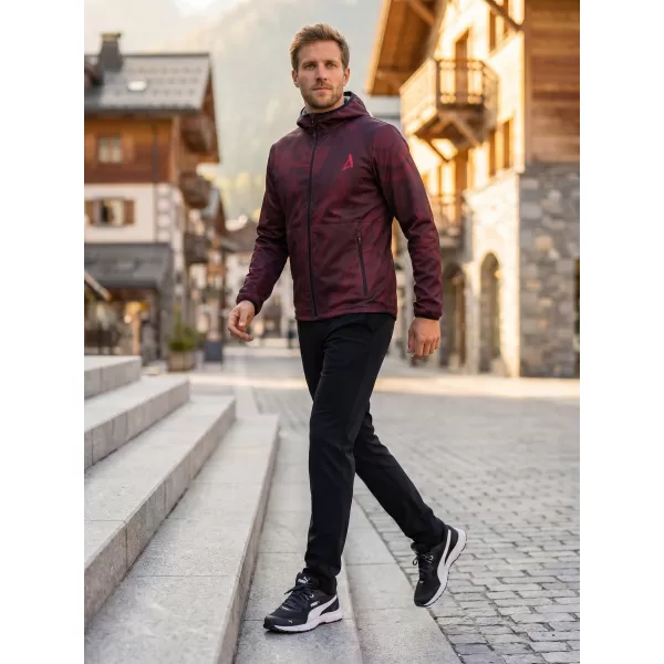  Moška vrhunska softshell jakna ALTISPORT VOJ/ALM072JACK01 VINO/RDEČA 