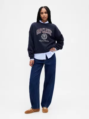 Ženski pulover GAP LOGO SWEATSHIRT 799272-01 MORNARIŠKA UNIFORMA