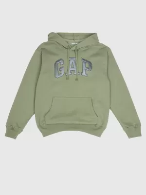 Ženski pulover GAP LOGO PULLOVER HOODIE 800434-09 MESKULEN ZELENA