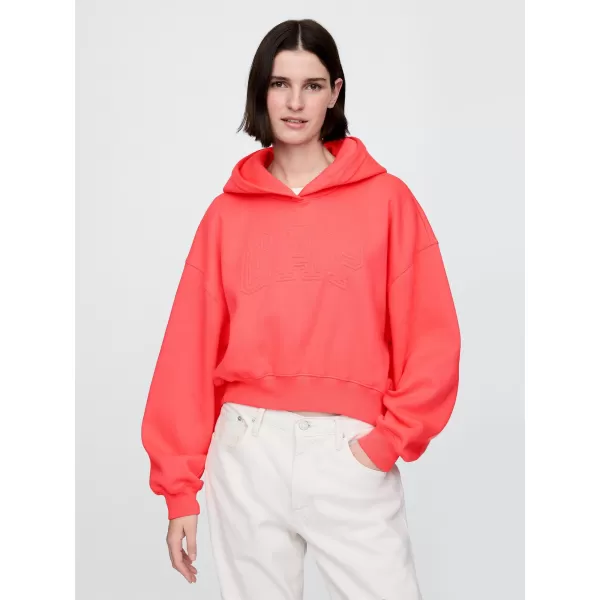  Ženski pulover GAP LOGO PULLOVER HOODIE 746918-03 SVEŽE KORALE 