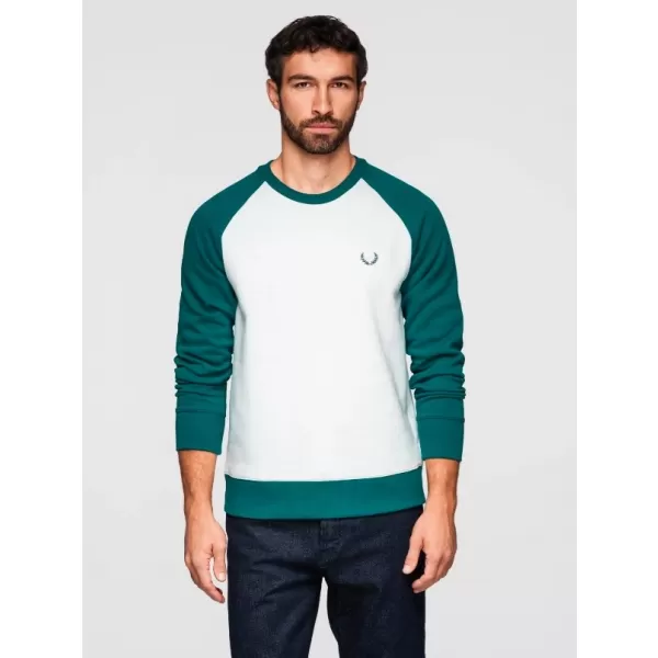  Moški pulover OMBRE OM-SSNZ-0239 SMETANA IN TEMNO ZELENA 