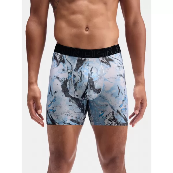  Moške boksarice UNDER ARMOUR UA PERFORMANCE TECH - PRINT 6IN - 1PK 1383875-101 ČRNA 