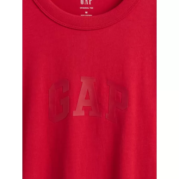  Moška majica s kratkimi rokavi GAP HIGH DENSITY LOGO TEE 782369-02 MODEREN RDEČ LOGOTIP 