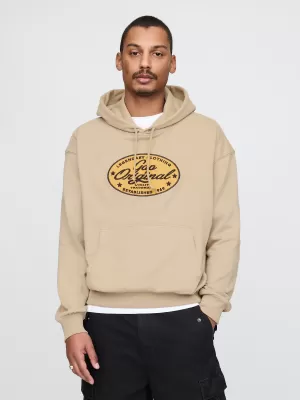 Moški pulover GAP LOGO PULLOVER HOODIE 744731-01 KAKI