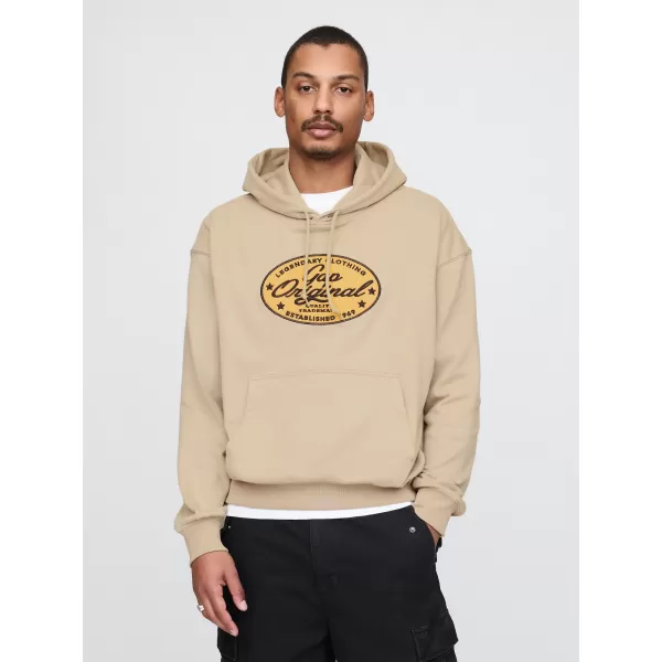  Moški pulover GAP LOGO PULLOVER HOODIE 744731-01 KAKI 