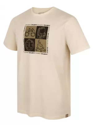 Moška majica s kratkimi rokavi HUSKY TEE SQUARE M BEŽ
