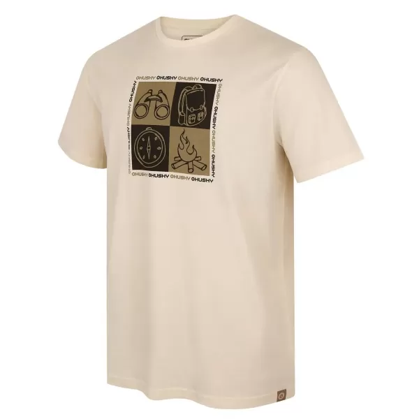  Moška majica s kratkimi rokavi HUSKY TEE SQUARE M BEŽ 