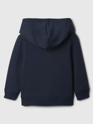 Otroški pulover GAP LOGO PULLOVER HOODIE 618806-02 TAPISERIJA MORNARICA