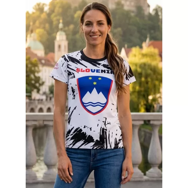  Ženska vrhunska majica s kratkimi rokavi ALTISPORT VOJ/ALW036SI/TR01 ABSTRAKCIJA 