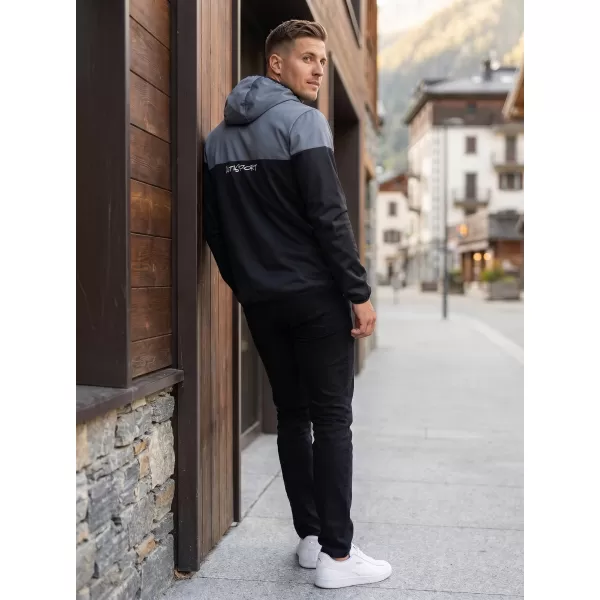  Moška vrhunska softshell jakna ALTISPORT VOJ/ALM051JACK01 SIVKASTO ČRNA 