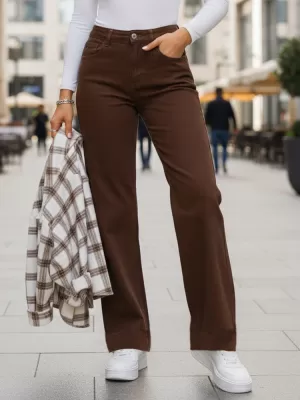 Ženske hlače DSTREET UY2877 RJAVA