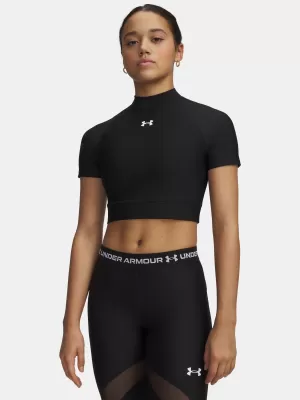Ženska majica s kratkimi rokavi HEATGEAR CROP MOCK SS 6010006-008 ČRNA Under Armour
