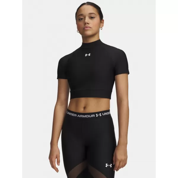  Ženska majica s kratkimi rokavi HEATGEAR CROP MOCK SS 6010006-008 ČRNA Under Armour 