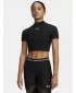 Ženska majica s kratkimi rokavi HEATGEAR CROP MOCK SS 6010006-008 ČRNA Under Armour